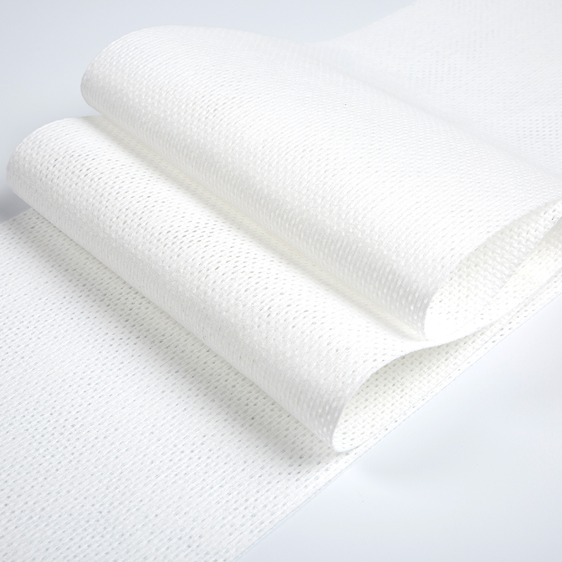 Highly washable wave-patterned sizing semi-crossed spunlace nonwoven wipes