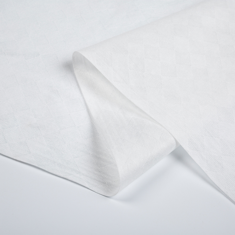 Bamboo fiber large square semi-cross spunlace nonwoven